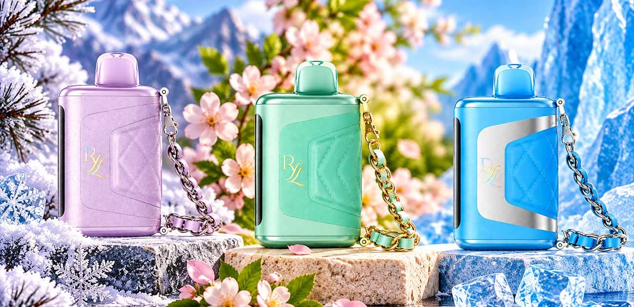 RYL Classic 35K review featuring the Classic, Spring, and Winter Editions of the purse-style disposable vape.