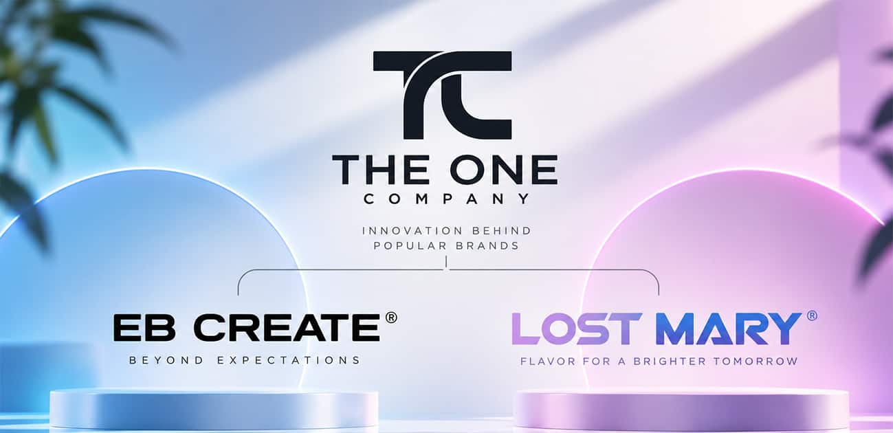 The One Company behind EB Create and Lost Mary, highlighting the connection between the two vape brands.