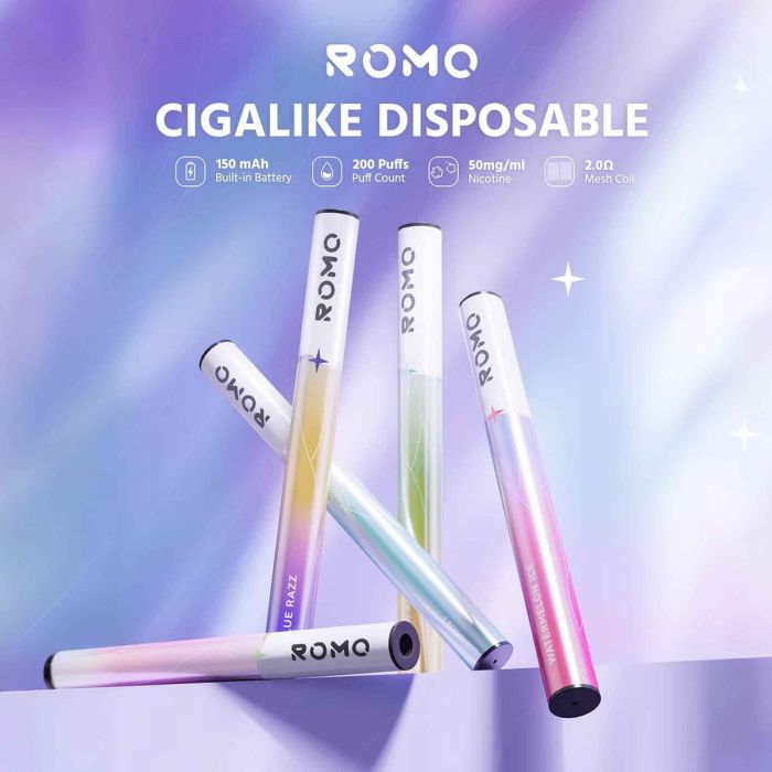 Romo Cigalike Disposable Vape (5PK)