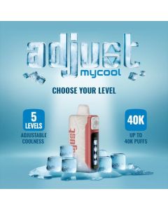 Adjust MyCool 40K Disposable Vape with 40000 puffs adjustable cooling control and smooth long lasting flavor