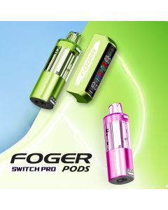 Foger Switch Pro 30K Disposable Vape Pod with 30000 puffs rechargeable power bank adjustable airflow and OLED display