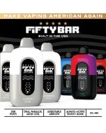 Fifty Bar X Fruitia 20K Disposable Vape with 20000 puffs rechargeable battery adjustable airflow and bold flavor performance