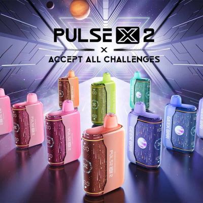 Geek Bar Pulse X 2 50K disposable vape with 3D curved screen and Binary Halo Light