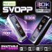 Oxbar x Pod Juice SVOPP battery with digital display, adjustable wattage up to 30W, 1100mAh rechargeable battery, and swappable pod system for SVOPP devices