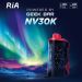 RIA disposable vape powered by Geek Bar NV30K featuring a futuristic device design with aurora-inspired background, dual mode vaping options up to 30,000 puffs, and modern LED-style visuals.