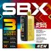 SBX 25K disposable vape with three power modes, dual mesh coil technology, color display, adjustable airflow, and USB-C charging