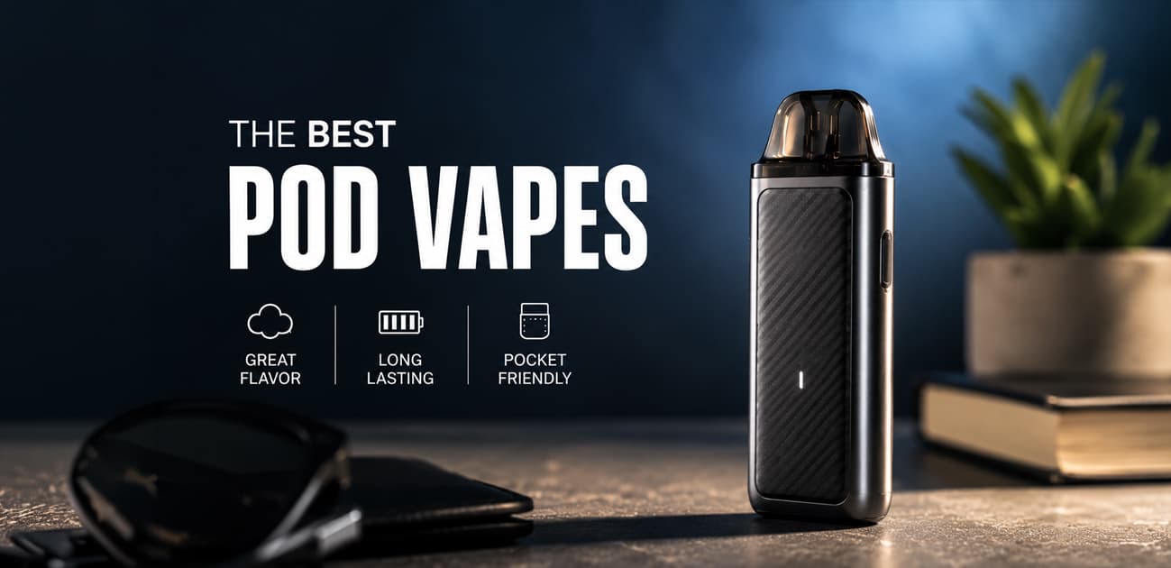 Modern refillable pod vape featured in a guide to the best pod vapes you can buy right now, highlighting flavor, battery life, and pocket-friendly design.