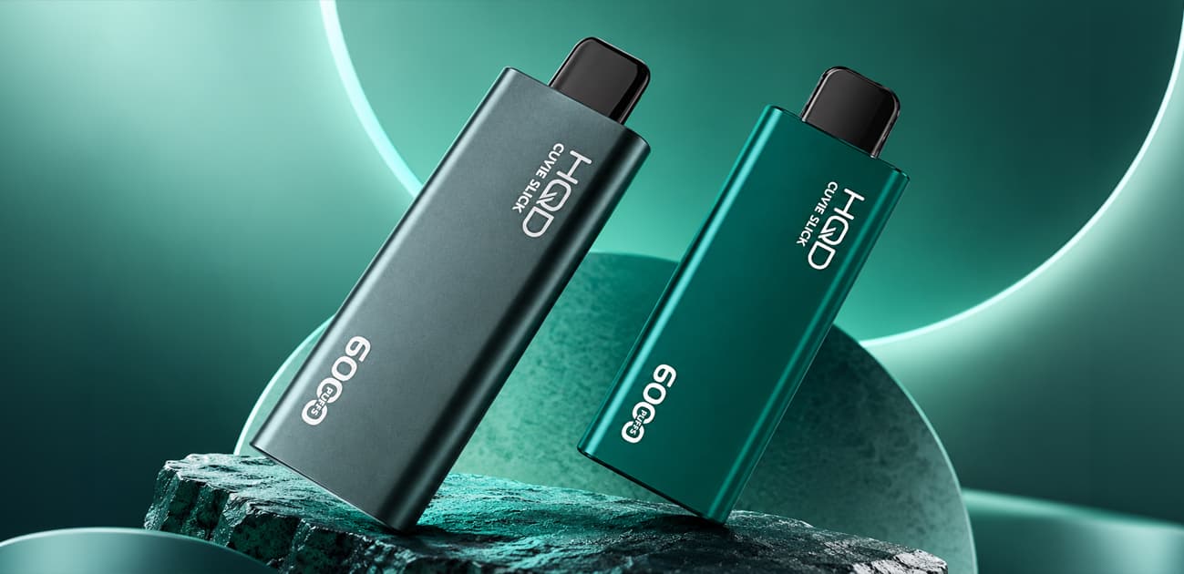 HQD Cuvie Slick 6000 disposable vape devices in multiple colors with a hookah-inspired design.