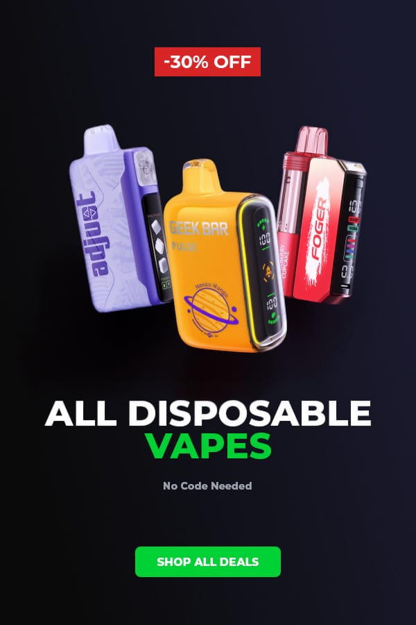 30% OFF All Disposable Vapes - No Code Needed